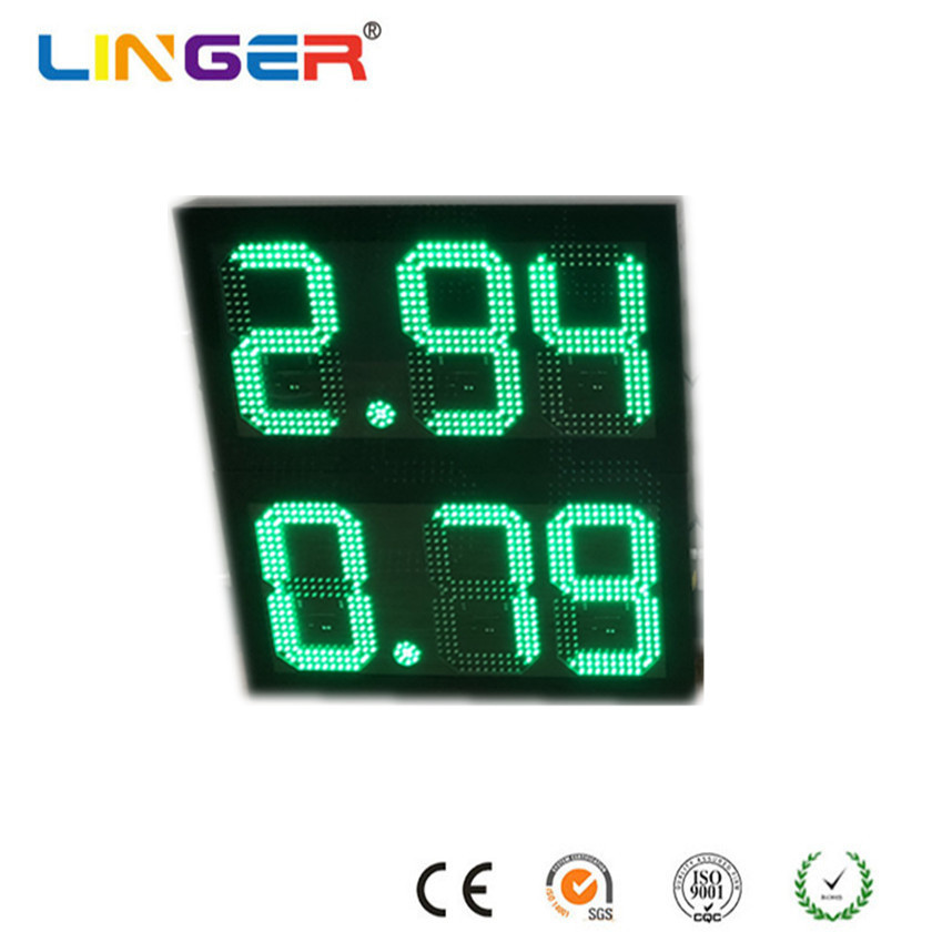 10 Inch Digits 8.88 Format Led Gas Price Sign , Led Price Sign For Gas Station