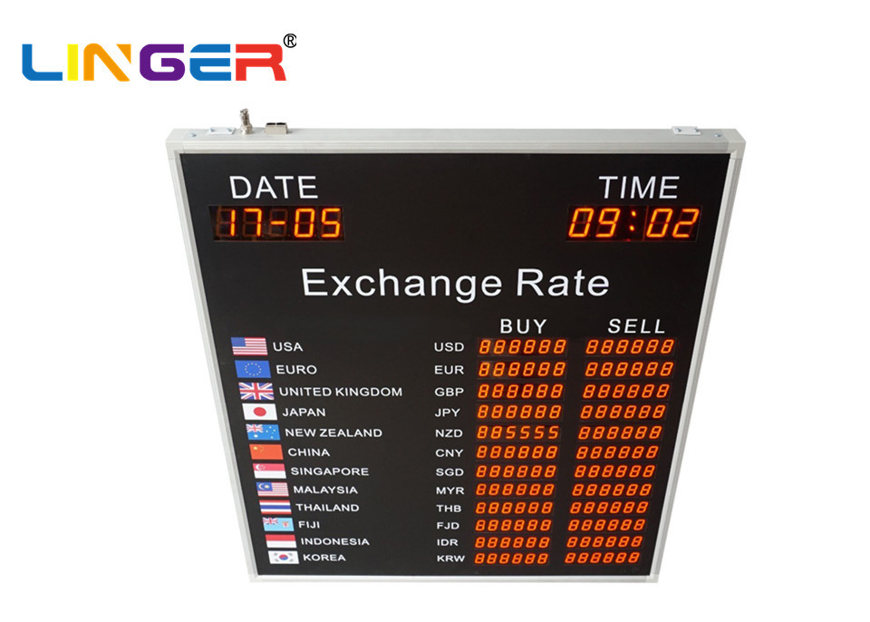 12 Rows And 2 Columns Currency Exchange Display Board , Exchange Rate Board