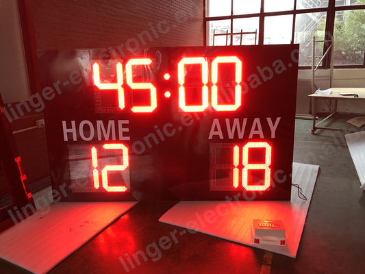 স্ট্যান্ডার্ড ইকোমোমি ইলেকট্রনিক LED ফুটবল স্কোরবোর্ড IP65 জলরোধী