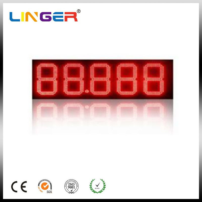 Digit LED Gas Price Sign / Petrol Price Pylon Sign Board With Advertisement Display