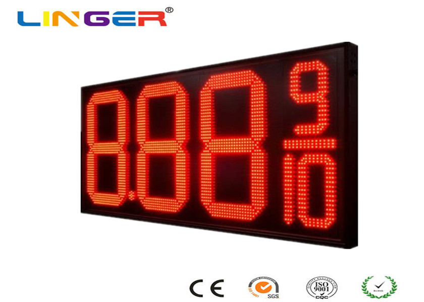 12 Inch Red Color Four Digits LED Gas Price Display for Petrol Station