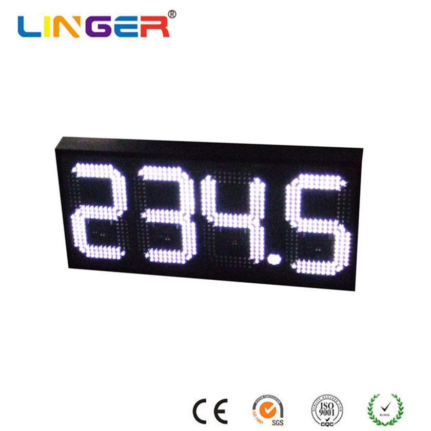 888.8 Led Gas Price Sign , White Color Digital Gas Station Price Signs For Single Side