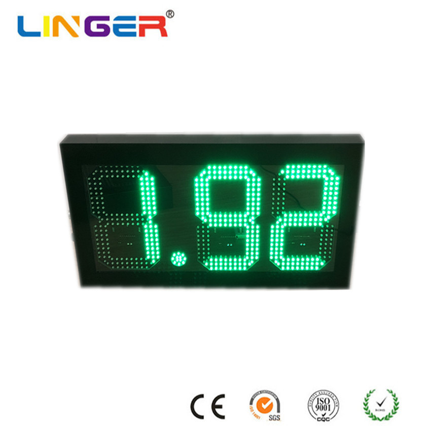 8.88 Digital Gas Price Signs In Green Color With 10 Inch Digits For USA Market